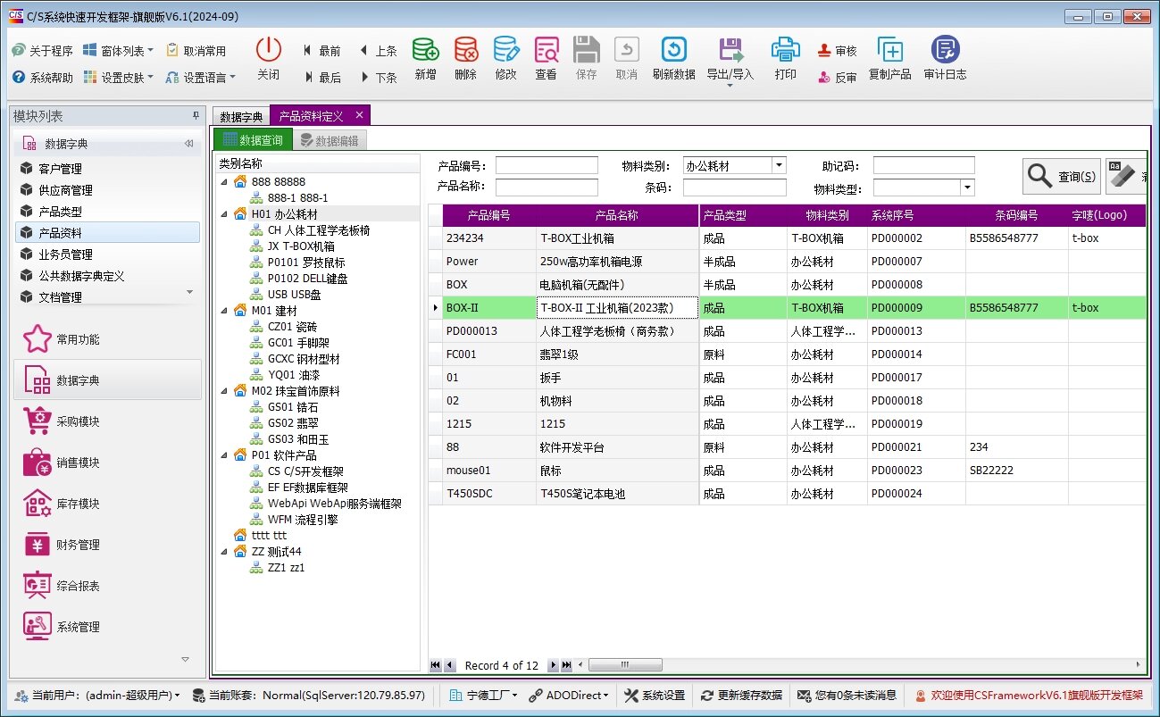 C/S系统开发框架旗舰版V6.1-数据字典查询界面