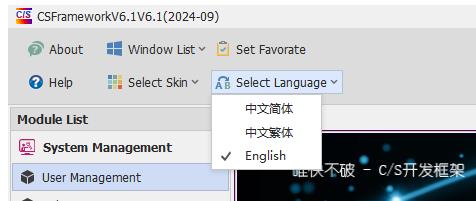 CSFrameworkV6旗舰版 | 多语言及国际化|C/S开发框架