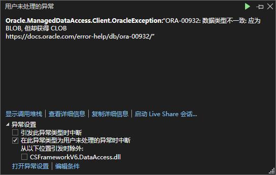 EFCore报错：OracleException: ORA|01465: 无效的十六进制数字|C/S开发框架