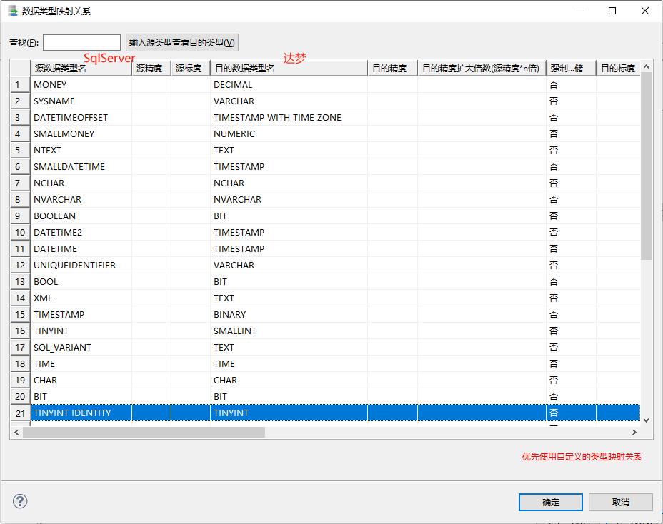 SqlServer数据类型、DbType类型、.NET类型与达梦数据类型关系表|C/S开发框架