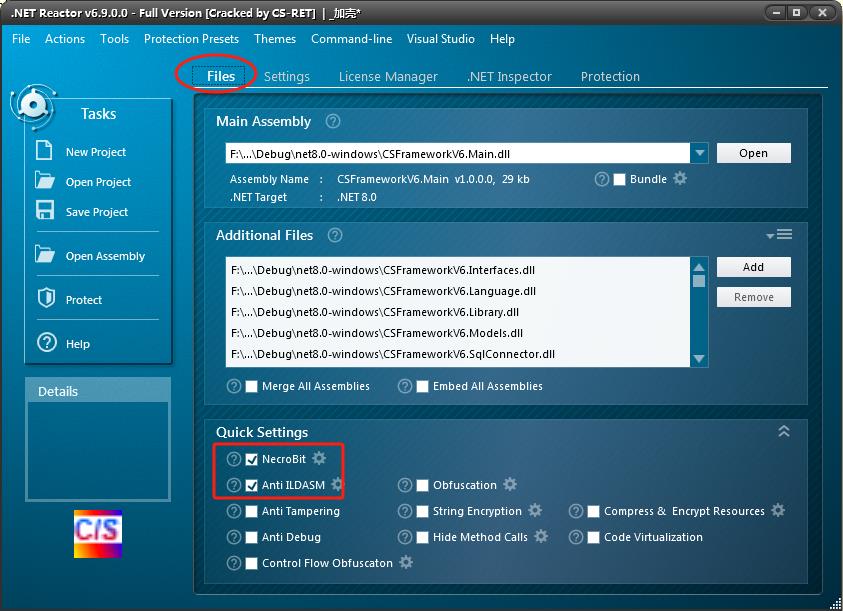 CSFramework开发框架使用.NET Reactor加壳软件导致多语言失效|C/S开发框架