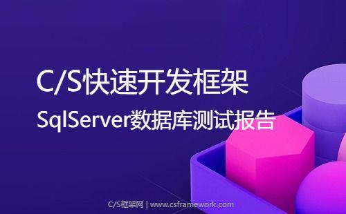 CSFrameworkV6快速开发框架 | SqlServer(MsSql)数据库测试报告|C/S开发框架